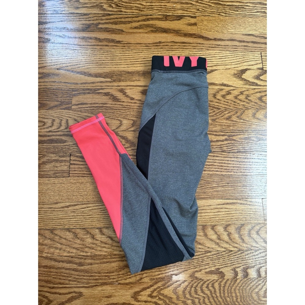 IVY PARK Topshop Colorblock Mesh Activewear Leggings Grey Coral Pink XXS Gym